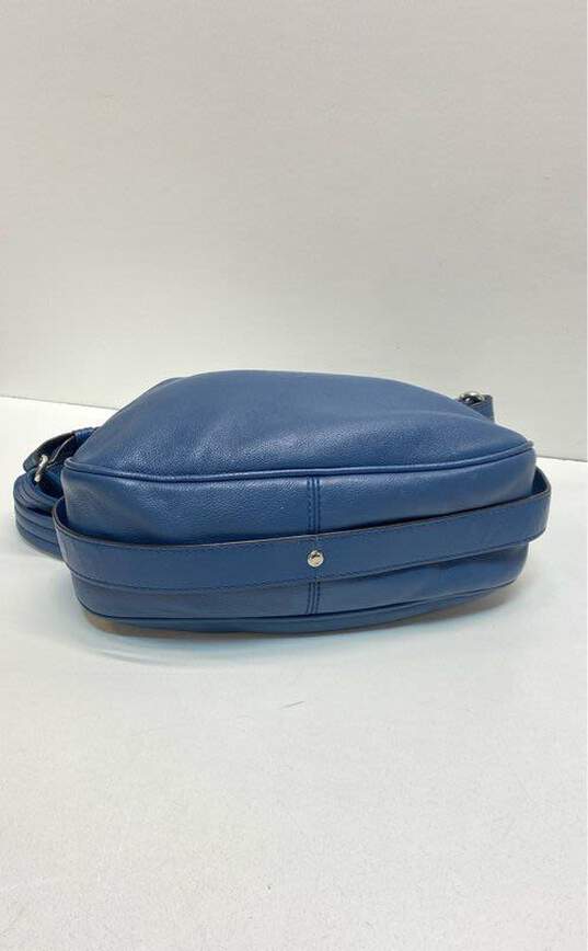 Marc Jacobs Leather Turnlock Shoulder Bag Blue image number 4