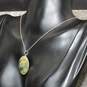 Connemara Marble & Sterling Silver Nephrite Pendant Necklace image number 1