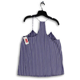 NWT Womens Blue White Striped Spaghetti Strap Pullover Camisole Top Size 10 alternative image