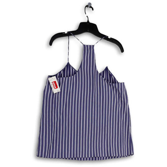 NWT Womens Blue White Striped Spaghetti Strap Pullover Camisole Top Size 10 image number 2