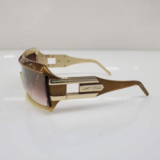 Jimmy Choo 'Spark' Golden Shield Sunglasses - AUTHENTICATED image number 4