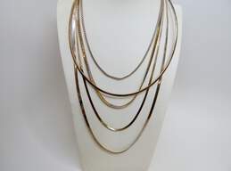 Sterling Silver Herringbone Mesh Omega Chain Necklaces 43.5g