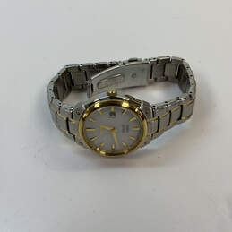 Designer Seiko V137-0AX0 Two-Tone Dial Stainless Steel Analog Wristwatch alternative image