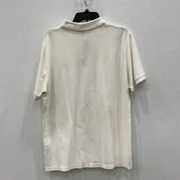 Burberry Mens White Tan Spread Collar Short Sleeve Polo Shirt Size L With COA alternative image