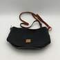 Dooney & Bourke Womens Black Brown Adjustable Strap Bottom Stud Crossbody Bag image number 2