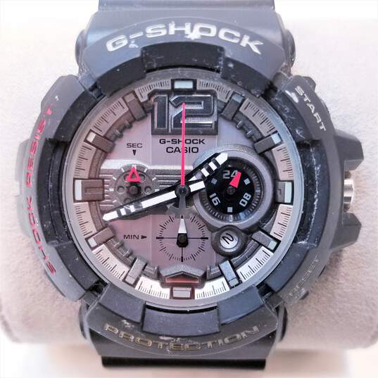 Casio G-Shock GAC-110 Silver Tone And Black Analog With Compass Watch image number 2