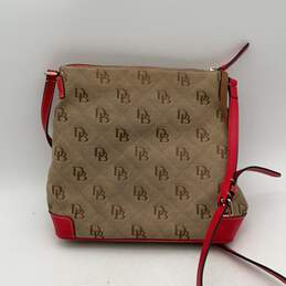 Dooney & Bourke Womens Brown Red Crossbody Bag Purse With Black Wallet Lot alternative image