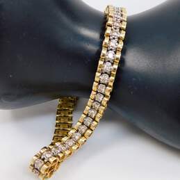 10K Yellow Gold 1.68 CTTW Diamond Tennis Bracelet 14.2g