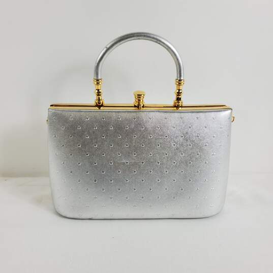 Silver Star Pattern One Handle Clutch image number 1
