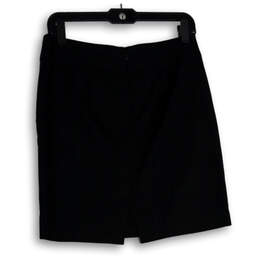 Womens Black Back Zip Knee Length Straight & Pencil Skirt Size 4P alternative image