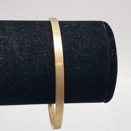 HG&S Solid 375 Gold Tone Bangle Bracelet 13.2g