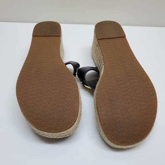 Michael Kors Shoes Women’s Sz 8.5 Black Tilly Thong Sandals Espadrilles Leather image number 6
