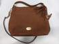 Michael Kors Pebble Grain Pattern Brown Leather Shoulder Handbag image number 1