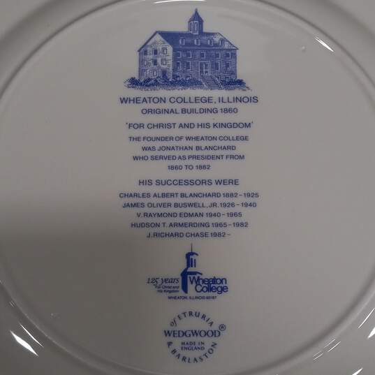 Wedgwood Wheaton College Illinois Decorative Plate image number 3