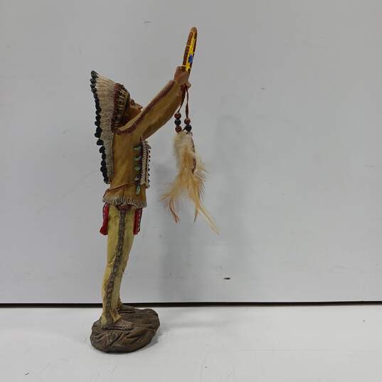 Native American Indian with Dream Catcher Figurine image number 4