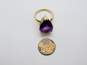 14K Yellow Gold 0.18 CTTW Diamond & Pear Cut Amethyst Ring 10.2g image number 5