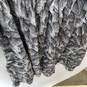 White House Black Market Women's Metallic Smoked "Feathers" V-Neck Dress S image number 4