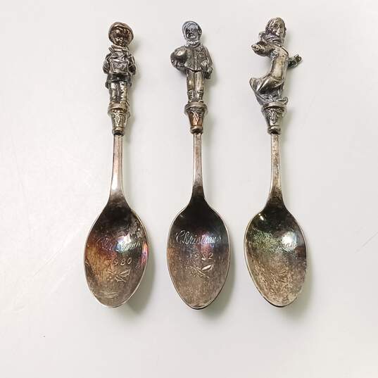 Christmas Carol Spoons Set Of 7 Reed Barton Silver Tone image number 2