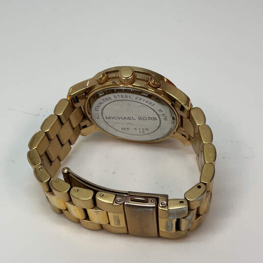 Designer Michael Kors Runway MK-5128 Stainless Steel Analog Wristwatch image number 4