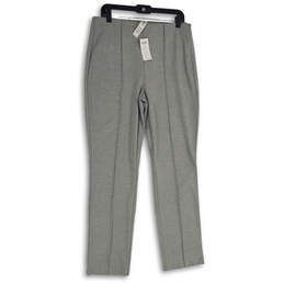NWT Womens Gray Heather Side Zip Straight Leg Trouser Pants Size 1.5 R