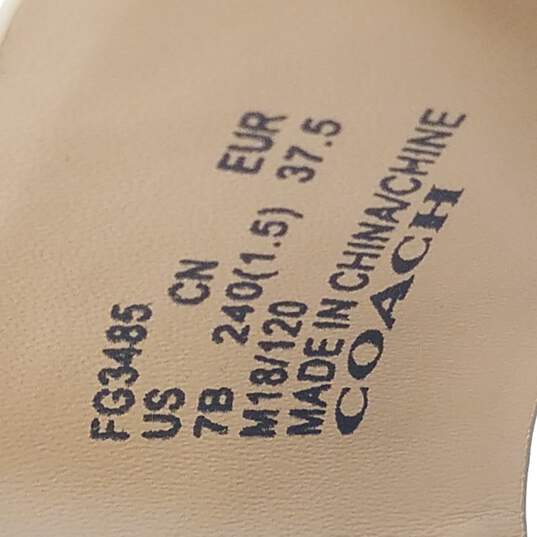 Coach Women's Maddi 85 Rose Gold Leather Heels Size 7 image number 8
