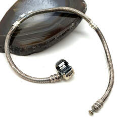 Designer Pandora S925 Sterling Silver Snake Chain Drum Clasp Charm Bracelet alternative image