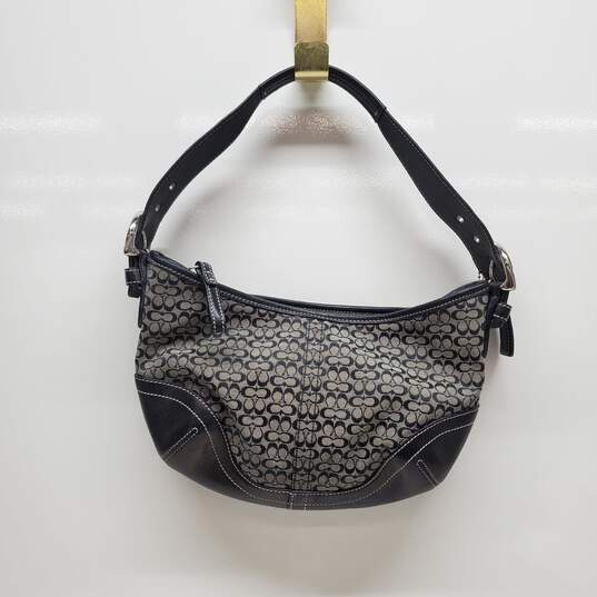 Coach 6351 Signature Jacquard Hobo Handbag 10in x 3in x 6in, Used image number 2