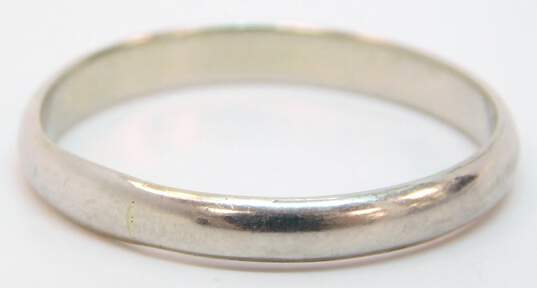 Elegant 14k White Gold Band Ring 3.3g image number 3