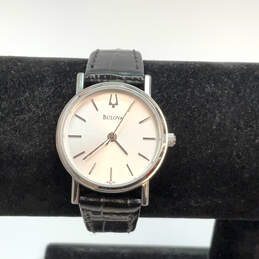 Designer Bulova White Round Dial Adjustable Strap Analog Wristwatch