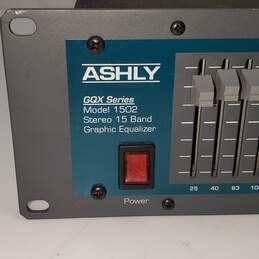 Untested Ashly GQX Series Model 1502 Stereo 15 Band Graphic Equalizer P/R alternative image