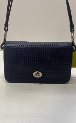 Coach Perforated Penny Crossbody Blue