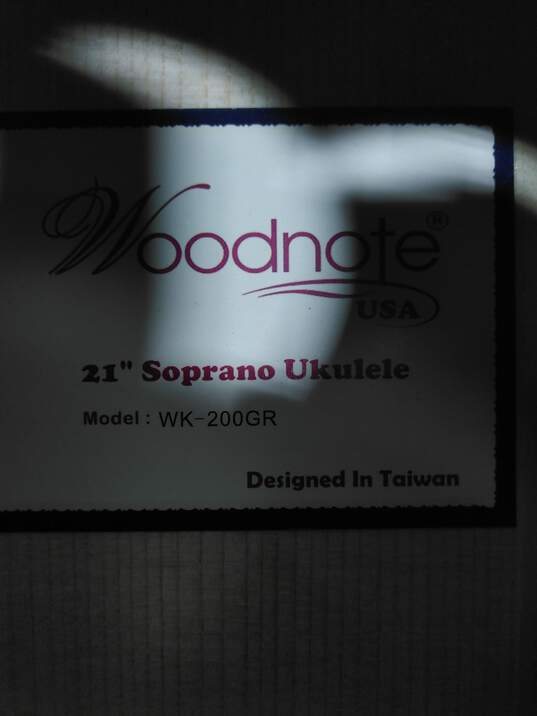 Woodnote WK-200GR Green 21" Soprano Ukulele w/ Case image number 5