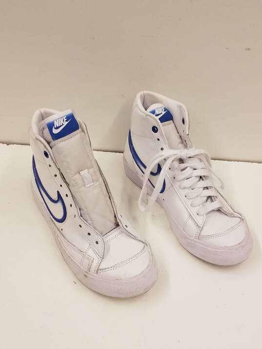 Nike Blazer Mid 77 DD9685-100 White Blue Airbrush Sneakers Women's Size 5 image number 6
