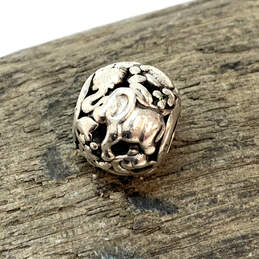 Designer Pandora S925 ALE Sterling Silver Elephant Engraved Beaded Charm