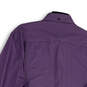 NWT Womens Purple Check Collared Long Sleeve Casual Button-Up Shirt Size L image number 4