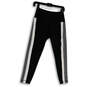 Womens Black Gray High Waist Pull-On Tapered Leg Ankle Leggings Size S image number 1