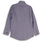 Mens Lavender Blue Geometric Print Long Sleeve Monaco Dress Shirt Size M image number 2