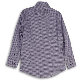 Mens Lavender Blue Geometric Print Long Sleeve Monaco Dress Shirt Size M alternative image