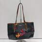 Dana Buchman Floral Pattern Faux Leather Shoulder Handbag image number 1