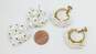 VNTG Lisner & Fashion White Clip-On Earrings Beaded Necklaces & Flower Bracelet image number 6