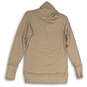 NWT Womens Beige Tight-Knit Long Sleeve Cowl Neck Pullover Sweater Size S image number 2