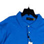 NWT Mens Blue Heather Spread Collar Short Sleeve Polo Shirt Size 3XLT image number 3