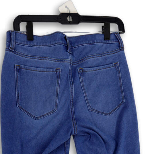 Womens Blue Denim Medium Wash Stretch Pocket Skinny Leg Jeans Size 29/8 image number 4