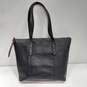Fossil Black Leather Tote Purse image number 1