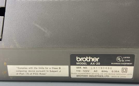 Brother Electric Typewriter AX-20 image number 7