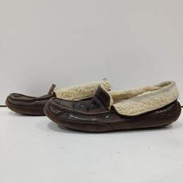 Men's UGG Brown Leather Slip-On Loafers Sz 14 alternative image