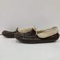 Men's UGG Brown Leather Slip-On Loafers Sz 14 image number 2