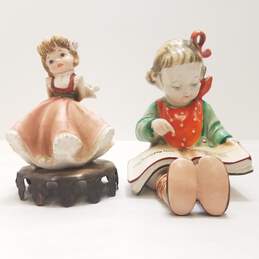 2 Vintage Ceramic Figurines / Porcelain Figure / Night Lamp alternative image