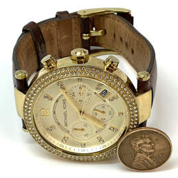 Designer Michael Kors MK-2249 Gold-Tone Chronograph Date Analog Wristwatch alternative image
