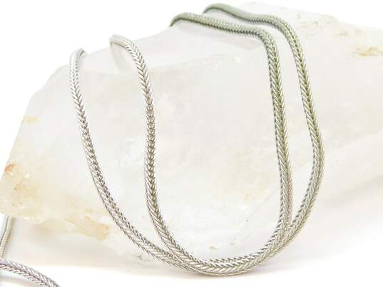 Vintage Crown Trifari Silver Tone Tassel Pendant Necklace 16.2g image number 2